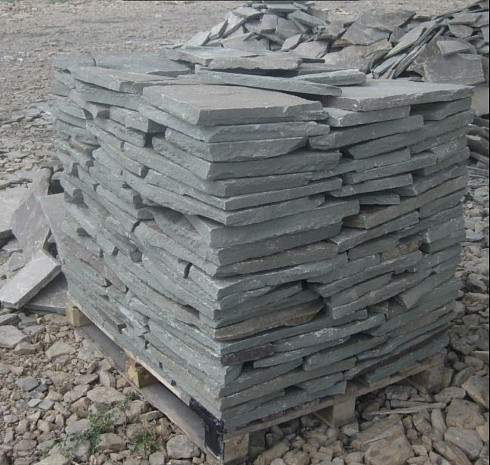 Kamenclub.ru: Песчаник пластушка серо-зеленый (1,5 см)  купить в Ярославле плитняк - пластушка серо-зеленый, серый, зеленый пластушка рваная ландшафтная колотая 10200 руб/м3   фото КАМЕНЬ КЛУБ