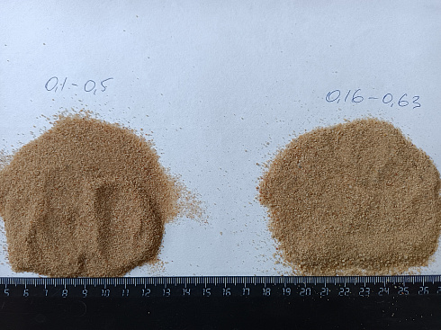 Кварцевый песок для площадок фр. 0,16-0,63 мм.  купить в Ярославле фото Камень Клуб