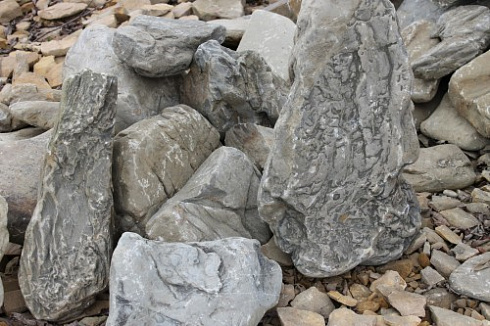 Kamenclub.ru: Песчаник декоративный ландшафтный (фр. 300-500 мм)  купить в Ярославле песчаник желтый рыжий серый зеленый валун речной окатанный природный песчаника 4 500 руб/т   фото КАМЕНЬ КЛУБ