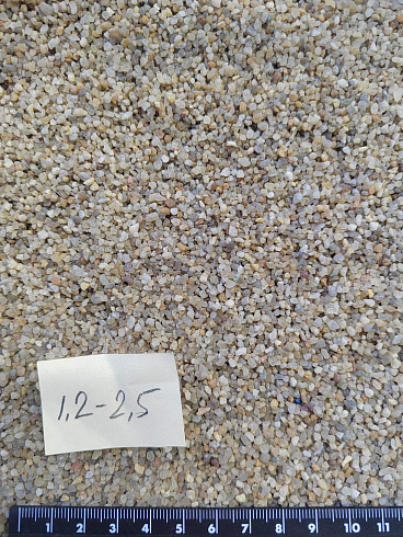 Кварцевый песок сухой фракцинированный фр. 1,2-2,5 мм.  купить в Ярославле фото Камень Клуб