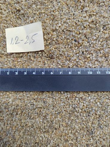 Кварцевый песок сухой фракцинированный фр. 1,2-2,5 мм.  купить в Ярославле фото Камень Клуб