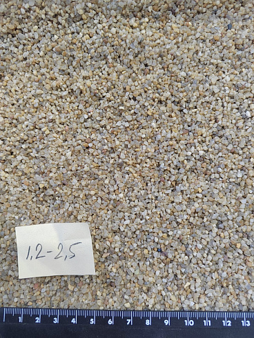 Кварцевый песок сухой фракцинированный фр. 1,2-2,5 мм.  купить в Ярославле фото Камень Клуб