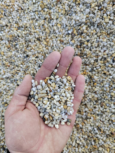 фото Галька крымская жемчужная фр. 3-5 мм. купить в Ярославле  в интернет-портале КАМЕНЬ КЛУБ